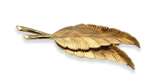 Vintage Tiffany Double Leaf Brooch