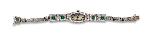 Diamond Platinum Ladies strap watch