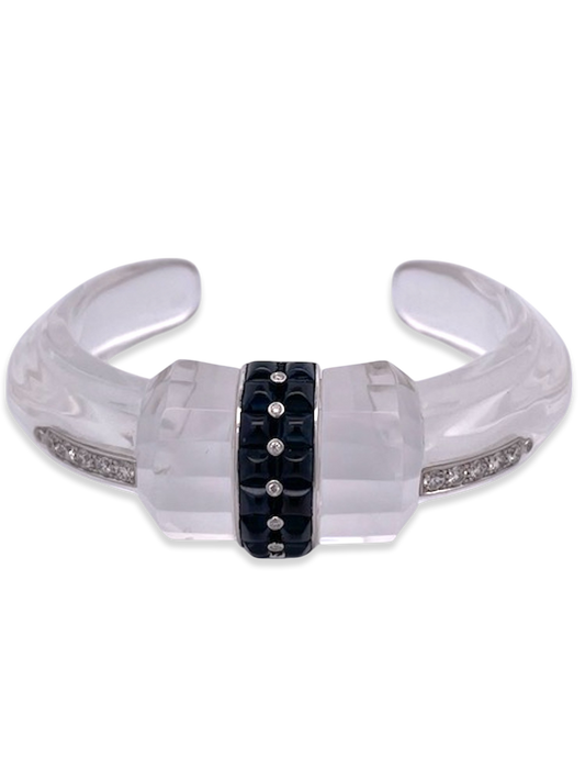 Rock Crystal Bracelet with Sapphires