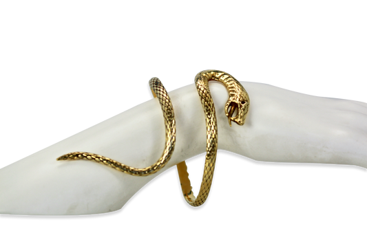 Gold snake-shaped bracelet