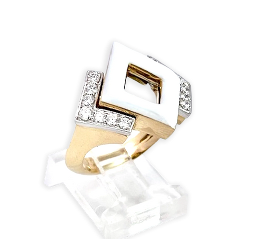 David Webb 18K Enamel Ring