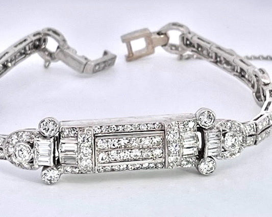 Art Deco Diamond Platinum Bracelet