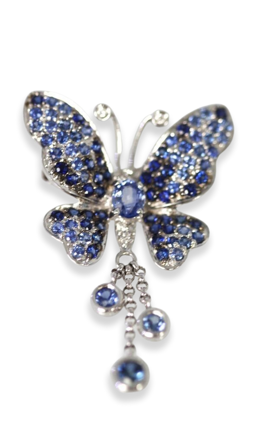 18K Gold Butterfly Pendant