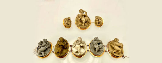 Timeless Elegance: Discover the 19th Century Rare Lava Cameo Suite