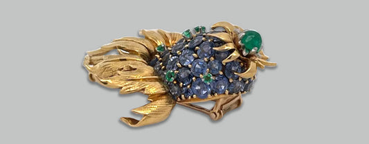 The timeless allure of the Tiffany Schlumberger Thistle Brooch Sapphires that celebrates art, nature, and the brilliance of design