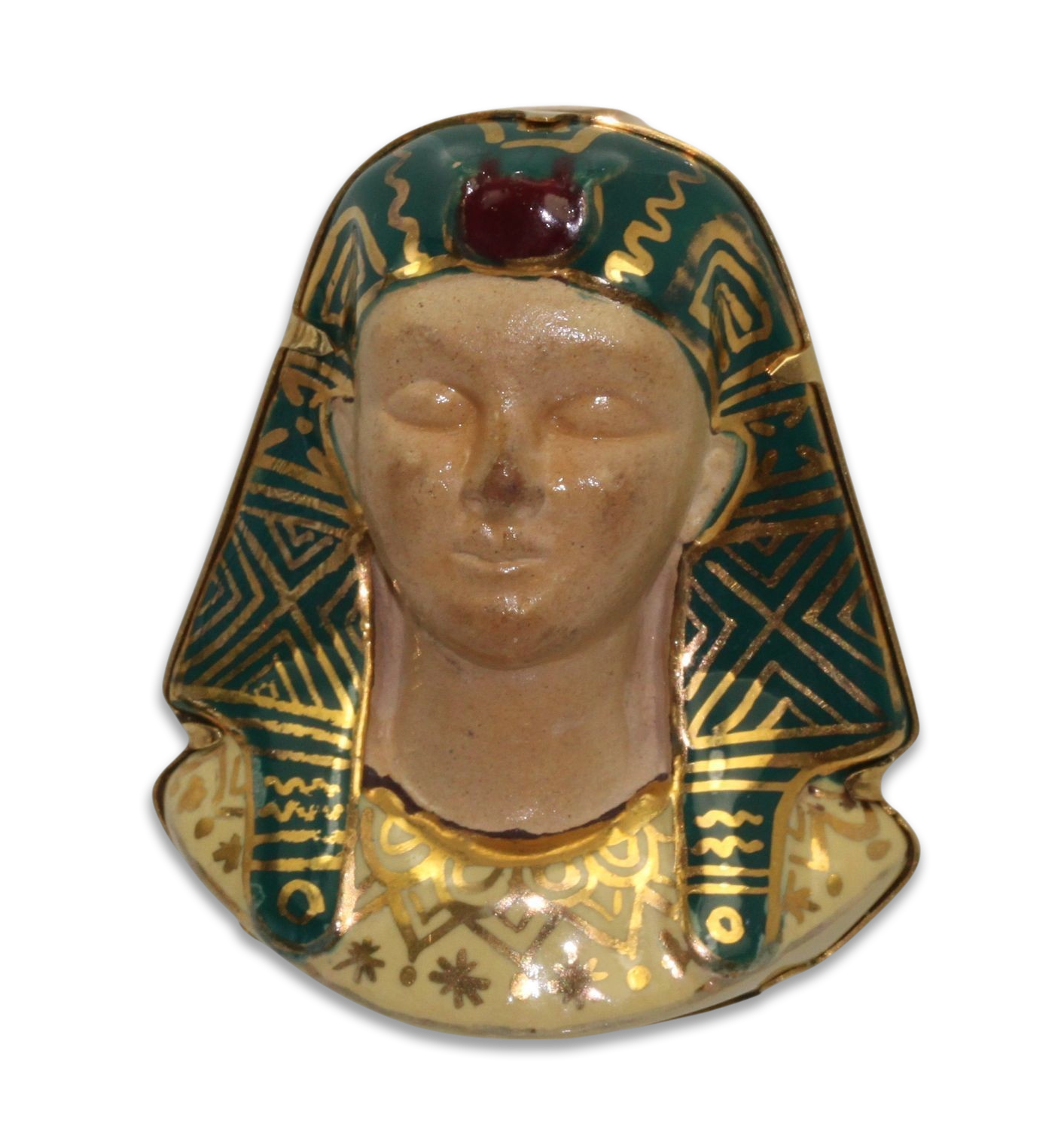 Huge Egyptian Revival Pharaoh Brooch 18K