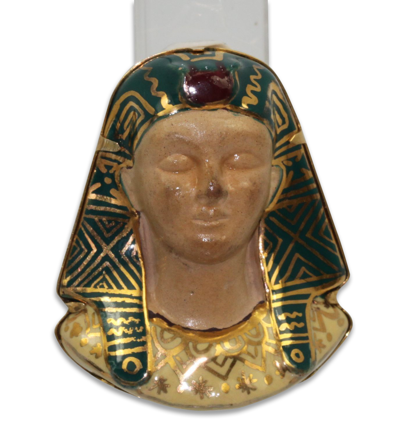 Huge Egyptian Revival Pharaoh Brooch 18K