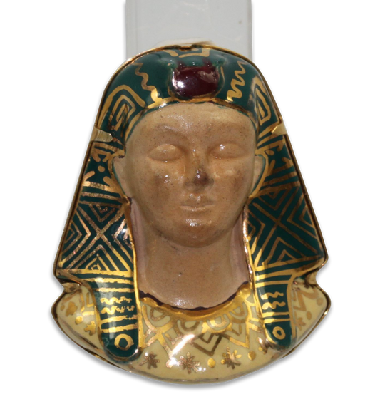 Huge Egyptian Revival Pharaoh Brooch 18K