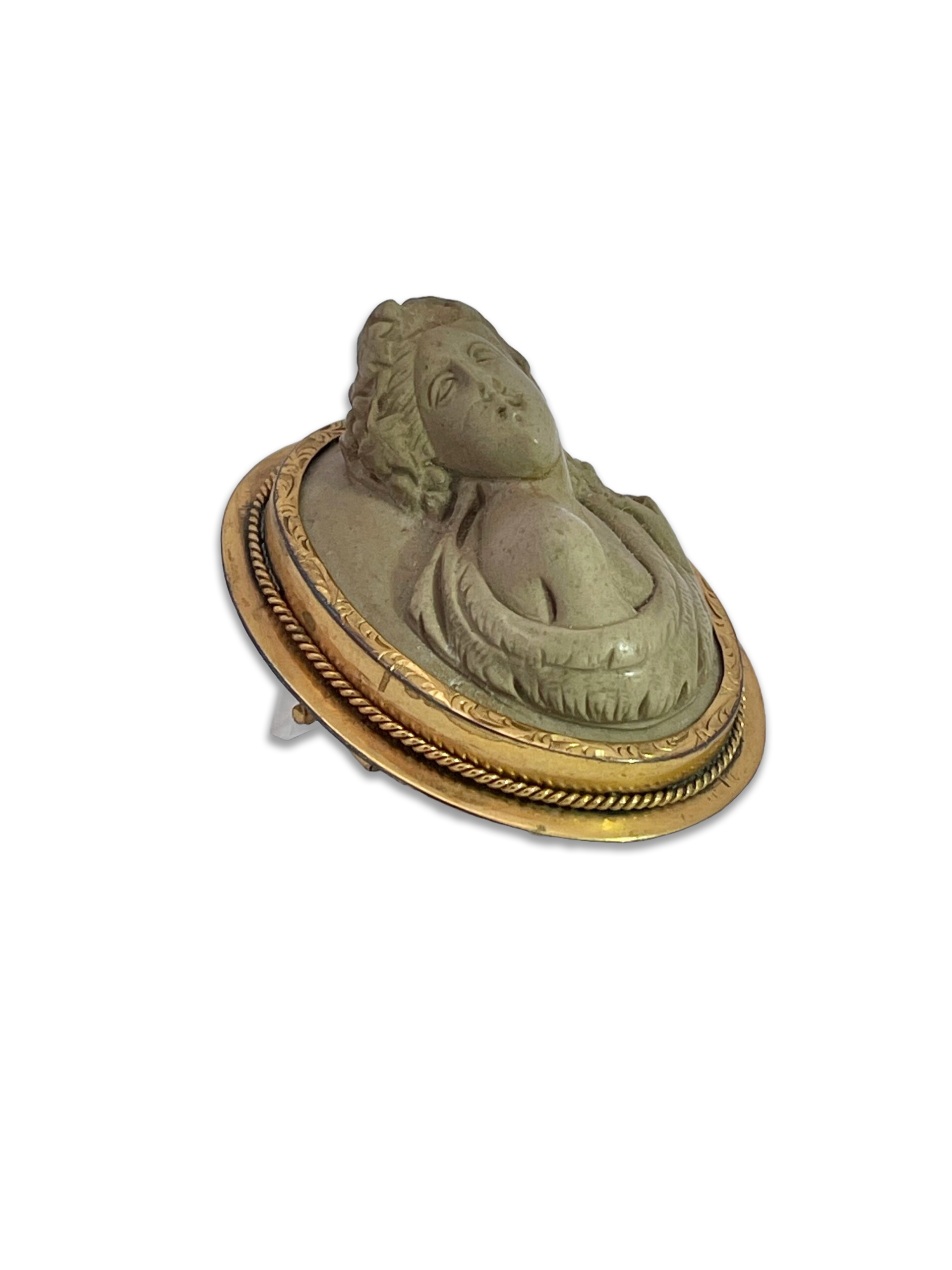 19th-century cameo pin