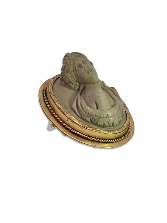 19th-century cameo pin