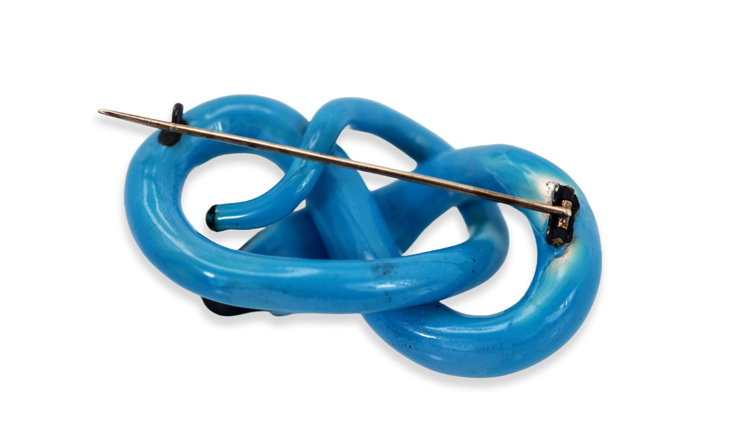 Victorian Enamel Diamond head Snake Brooch