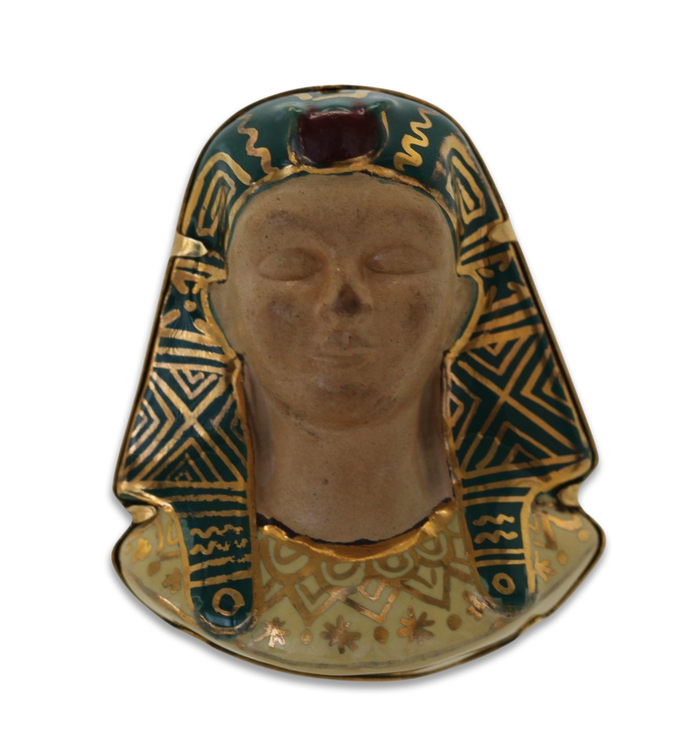 Huge Egyptian Revival Pharaoh Brooch 18K