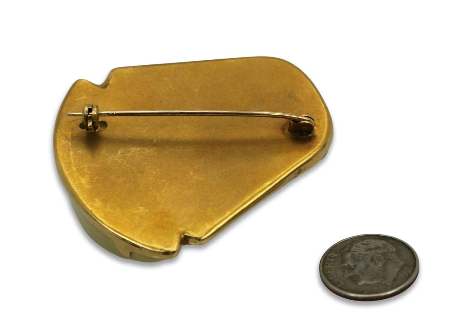 Huge Egyptian Revival Pharaoh Brooch 18K