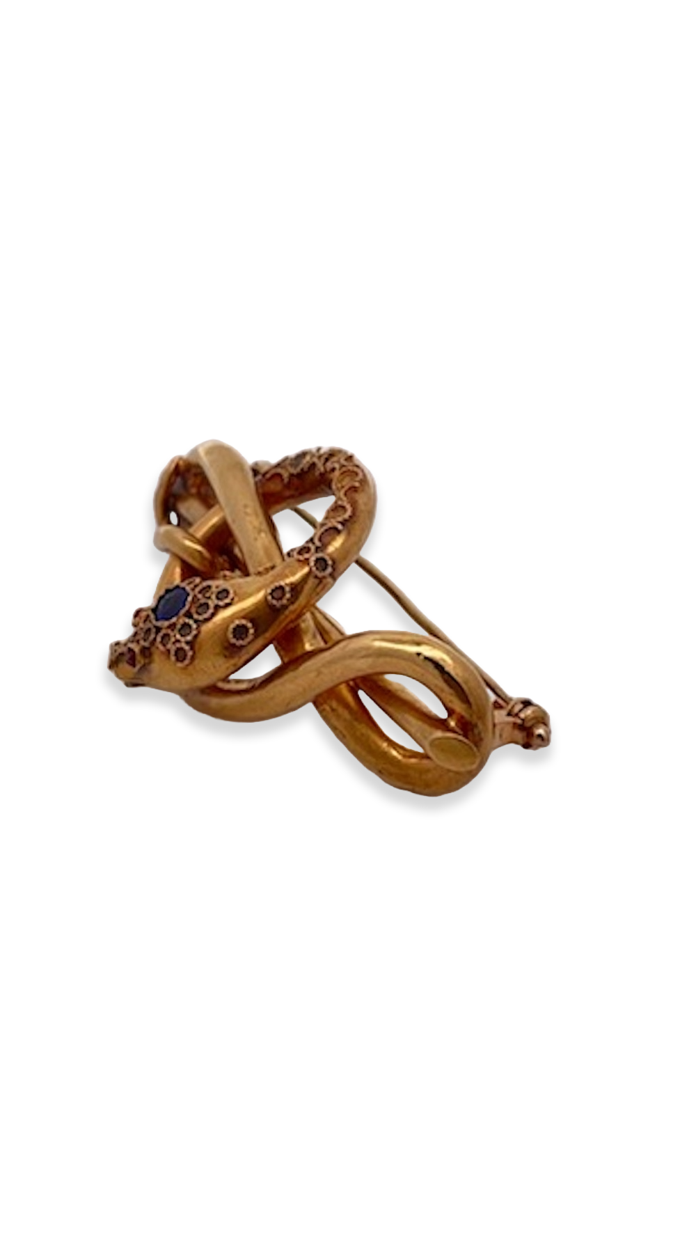 Victorian Snake Brooch 18K Yellow Gold