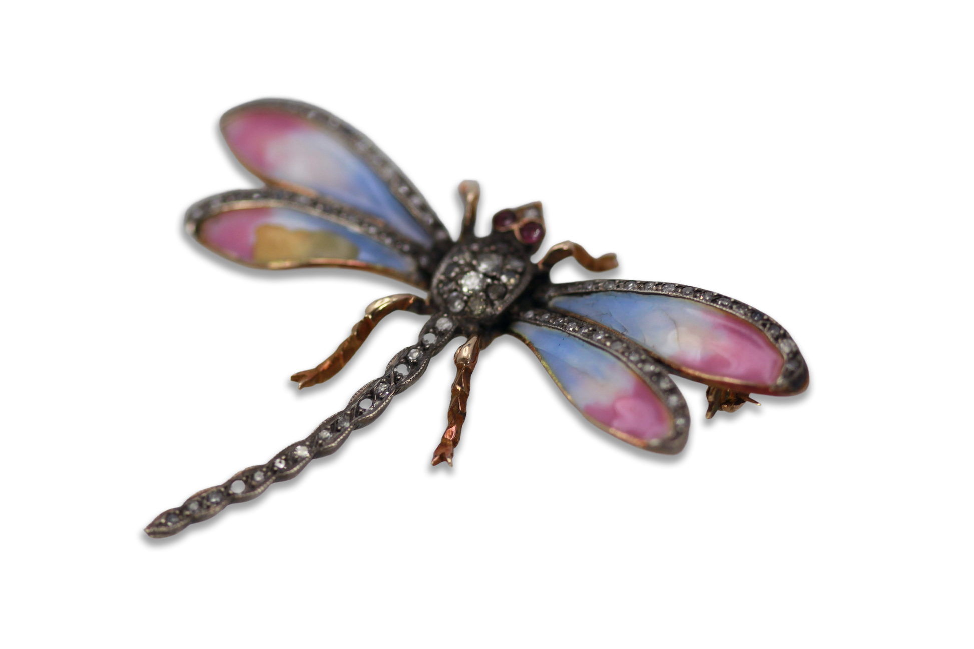 14K gold pastel butterfly