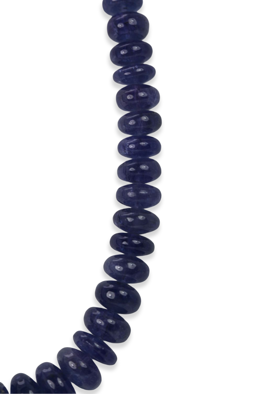 Blue Tanzanite Cabochon Beaded Necklace