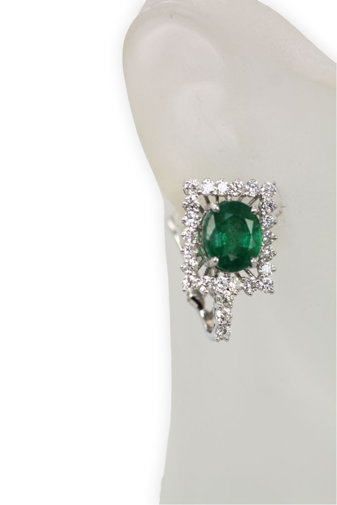 Emerald Diamond Earrings