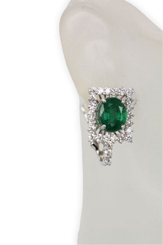Emerald Diamond Earrings
