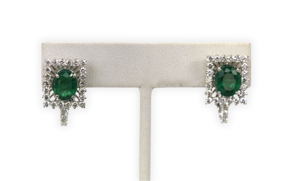 Emerald Diamond Earrings