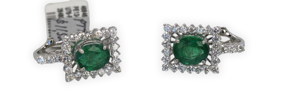 Emerald Diamond Earrings