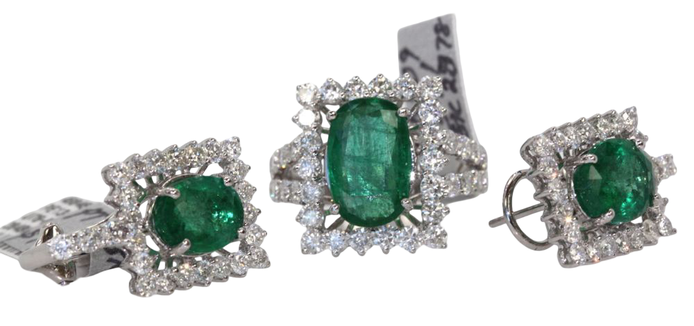 Emerald Diamond Earrings