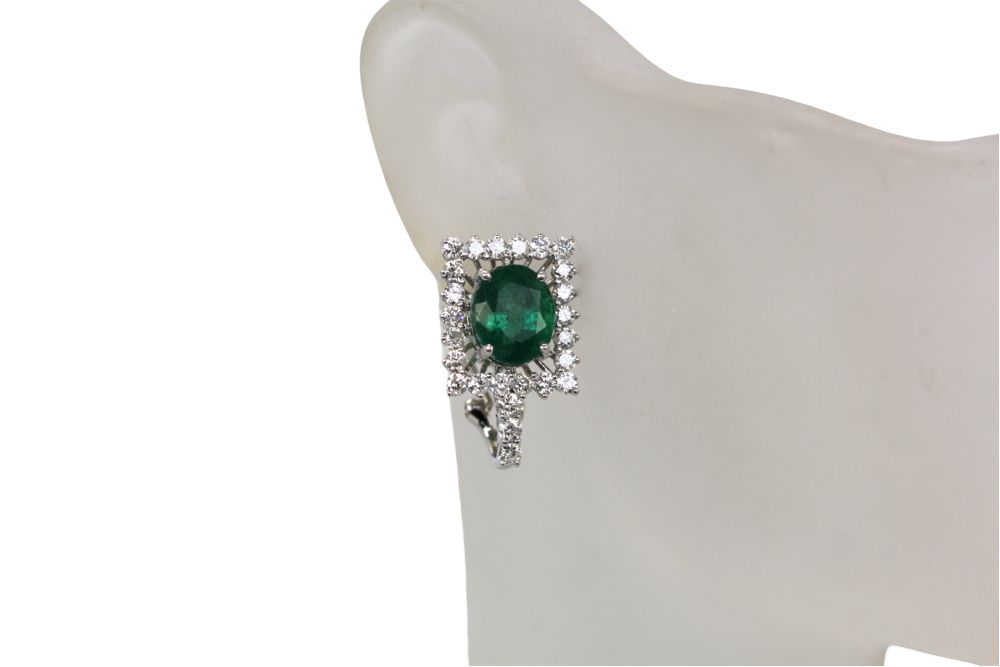 Emerald Diamond Earrings