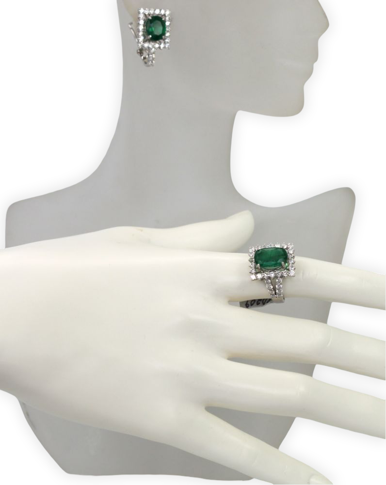 Emerald Diamond Earrings