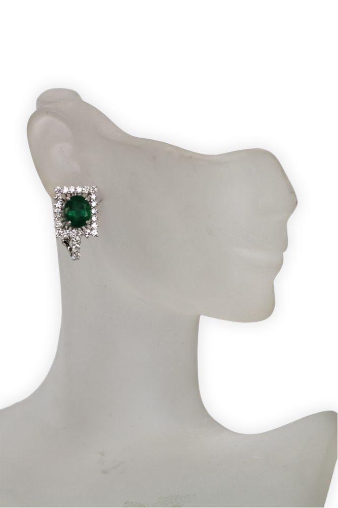 Emerald Diamond Earrings