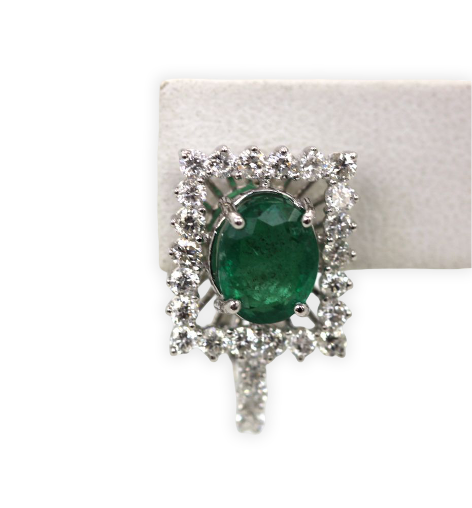 Emerald Diamond Earrings