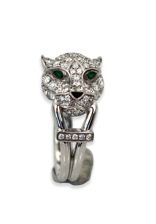 Cartier Diamond Panthere Head Ring