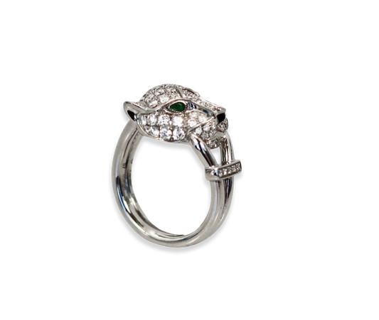 Cartier Diamond Panthere Head Ring