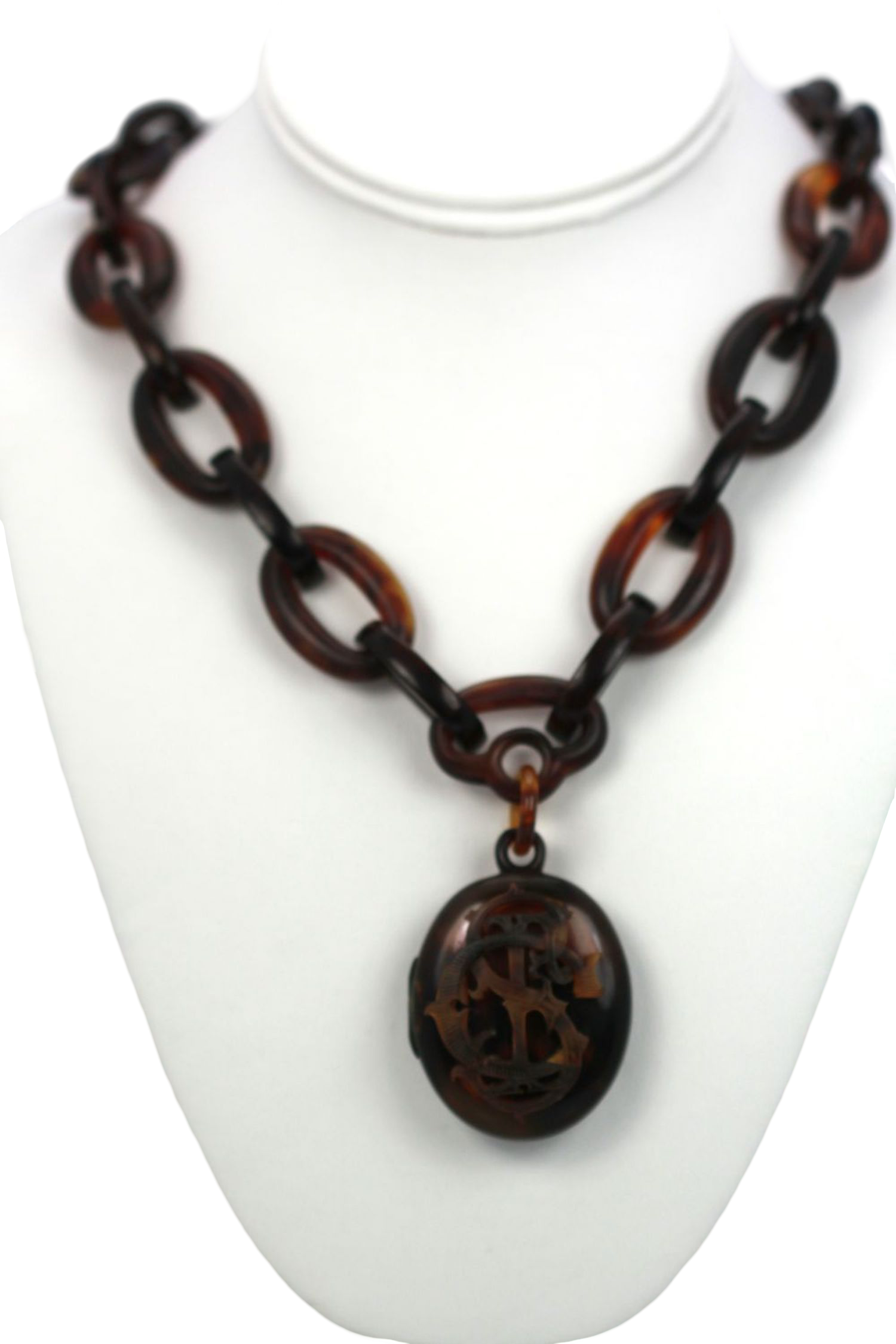 1890s tortoise shell locket