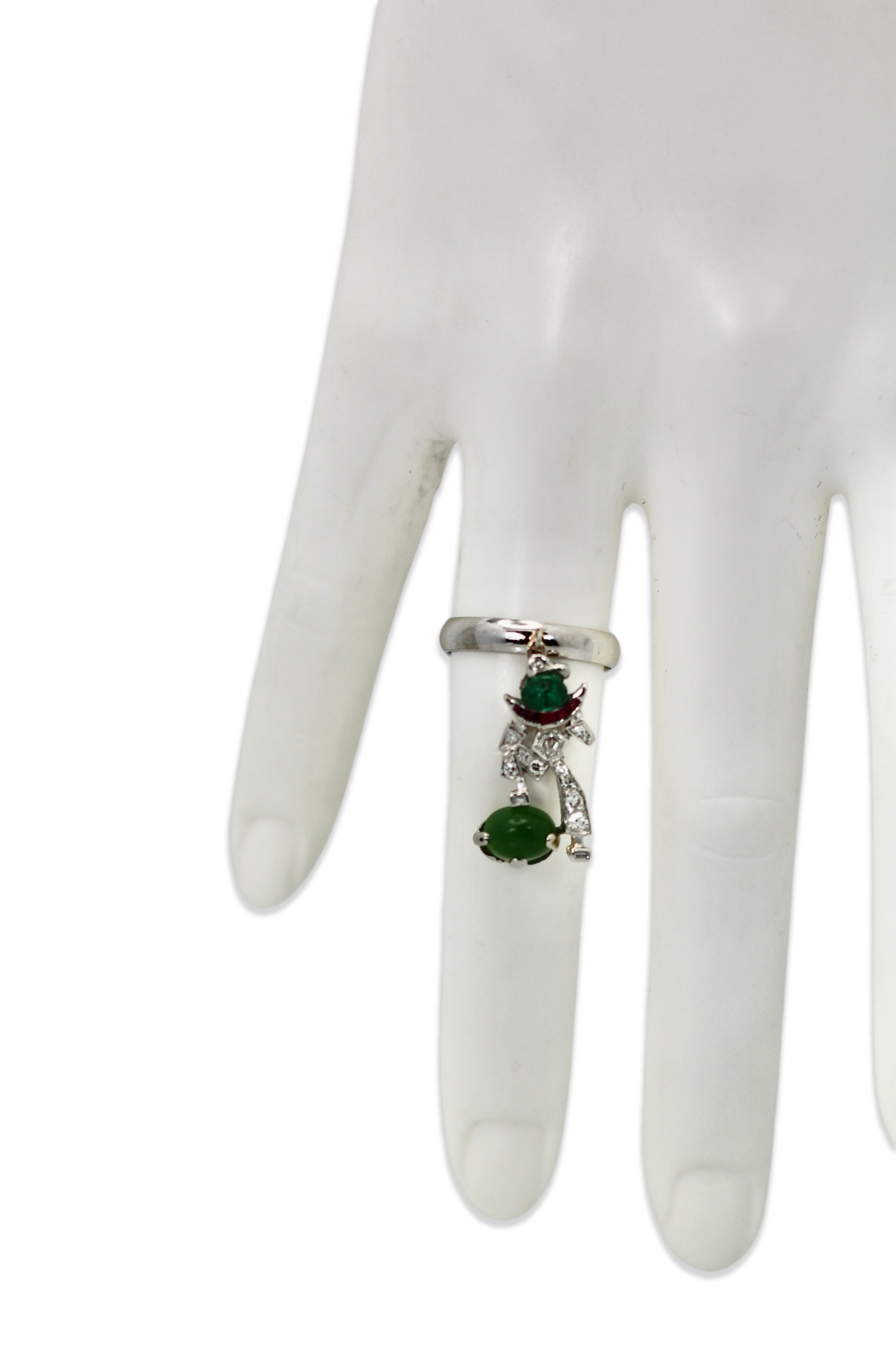  Platinum "Melon Man" Charm Ring