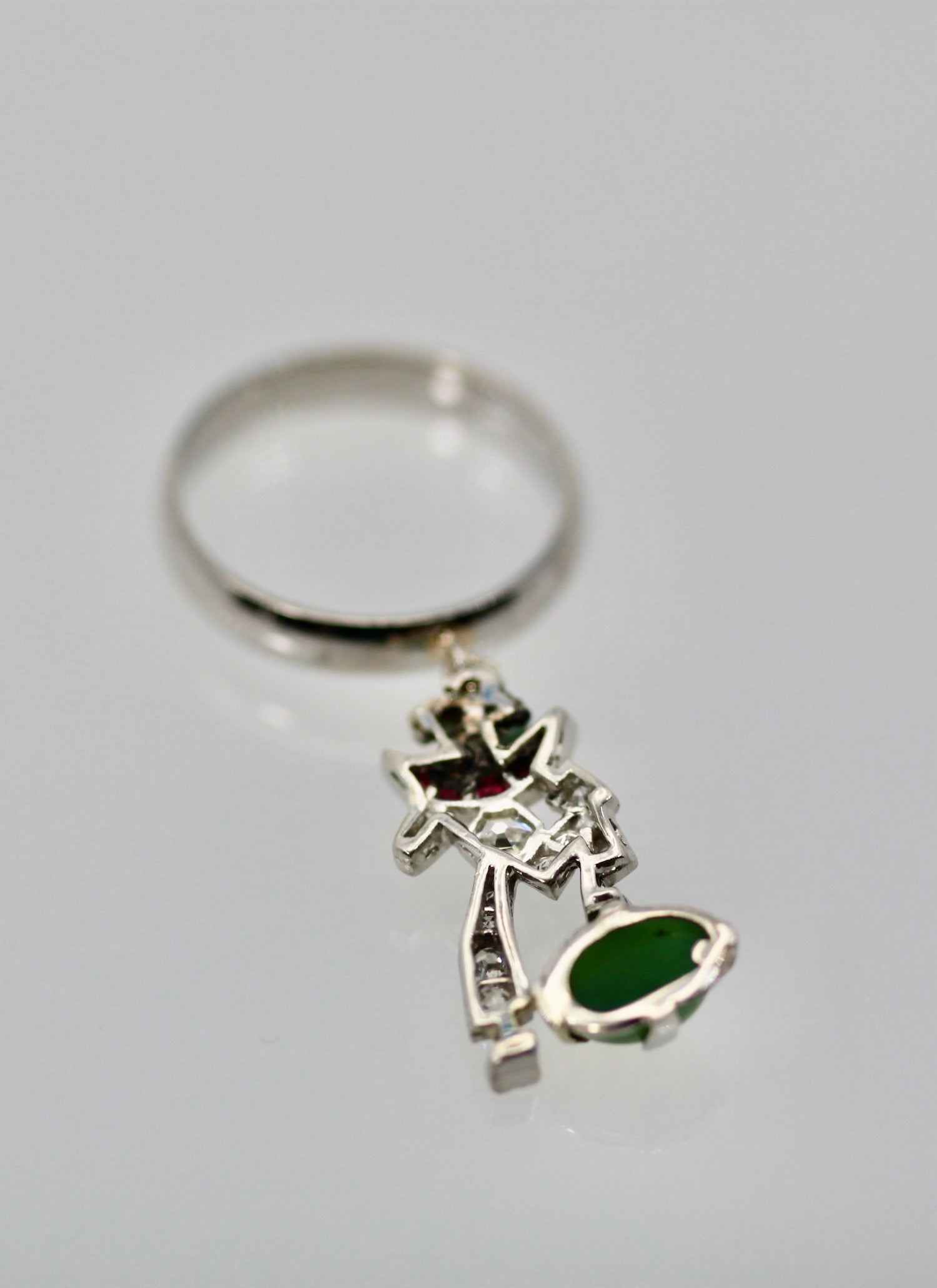  Platinum "Melon Man" Charm Ring