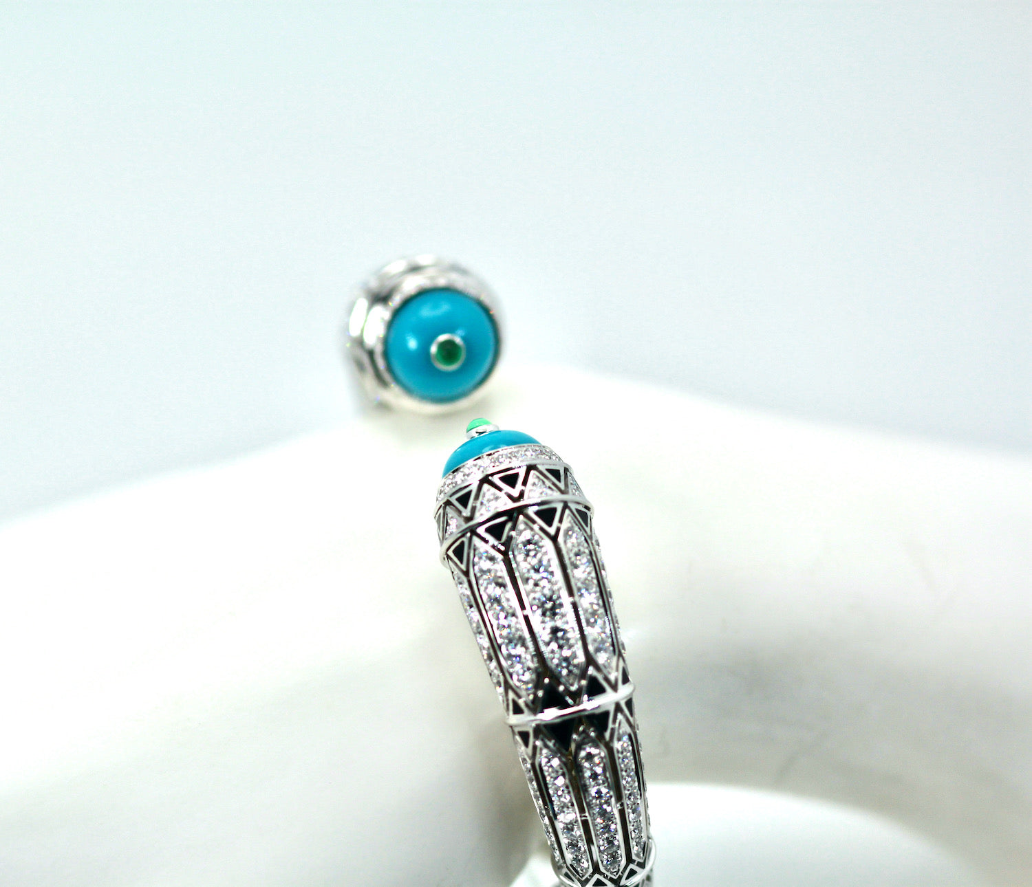 Cartier bracelet 2022 with enamel and gemstone accents