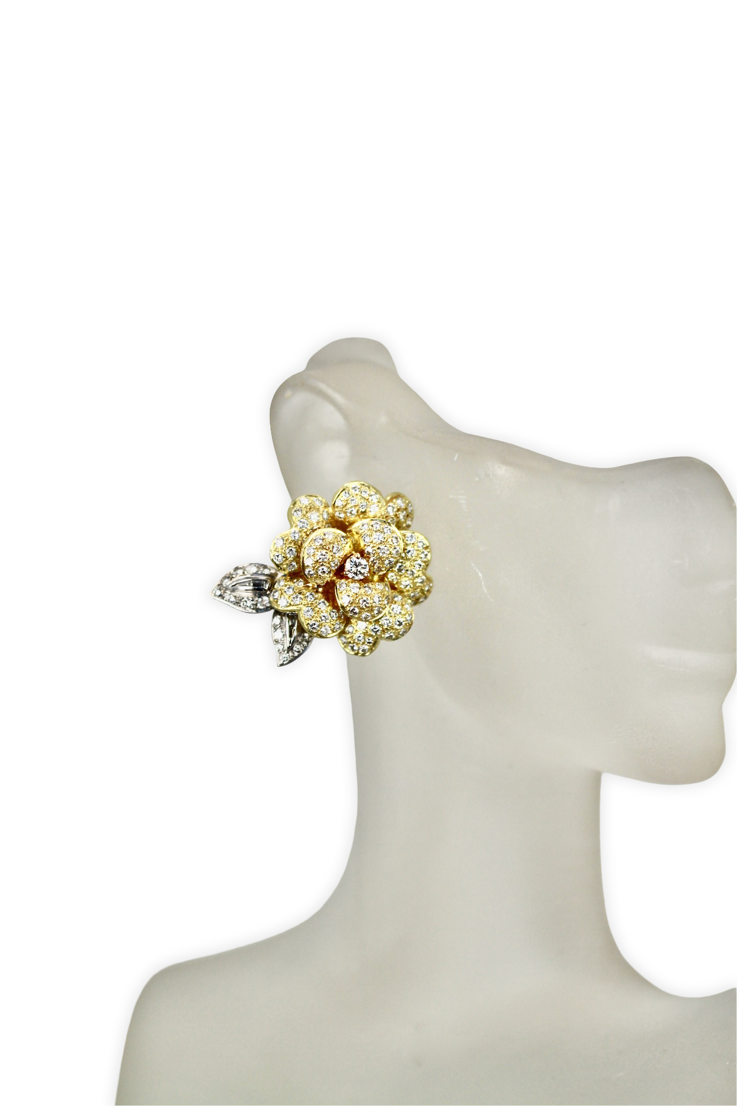 14K gold floral earrings