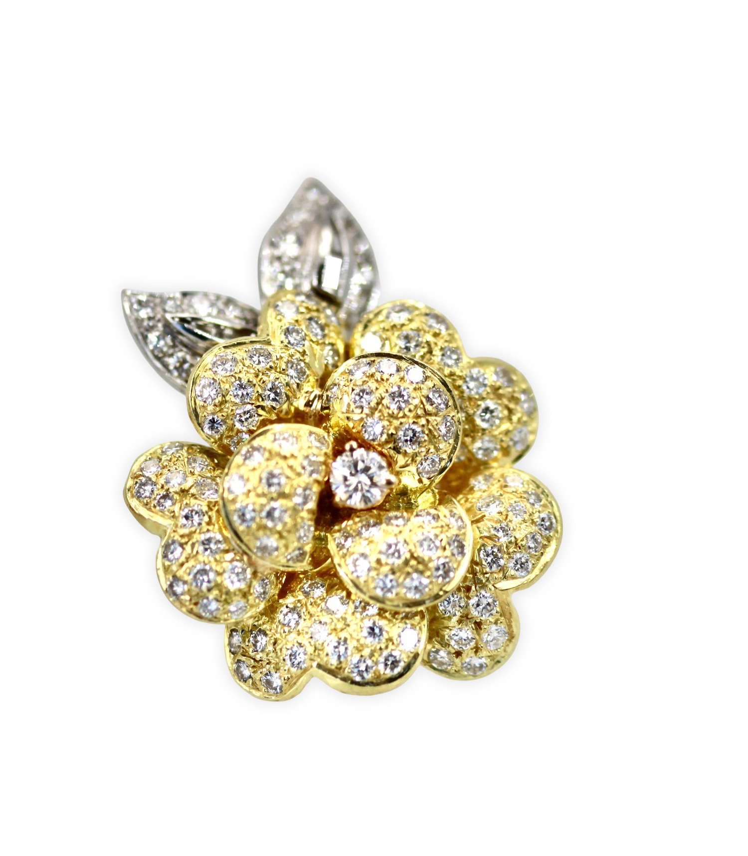 14K gold floral earrings