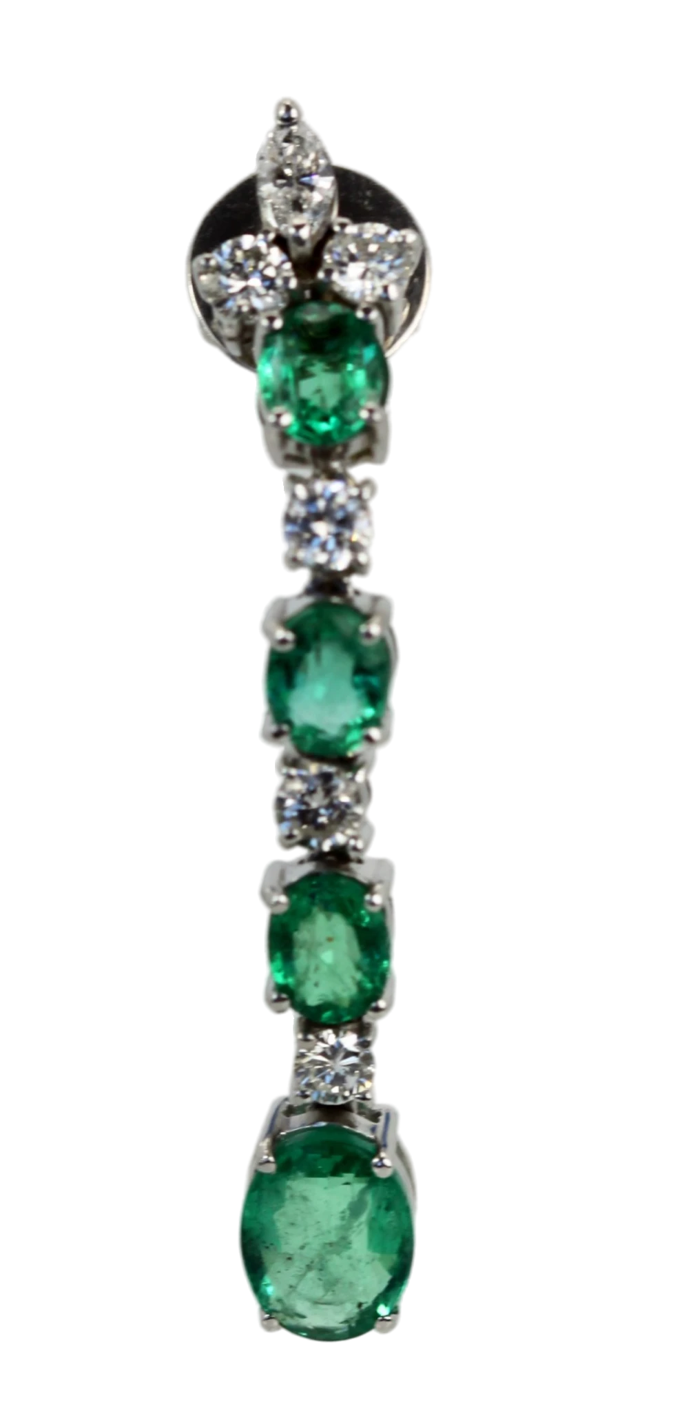 Emerald Drop Dangle Earrings 18K