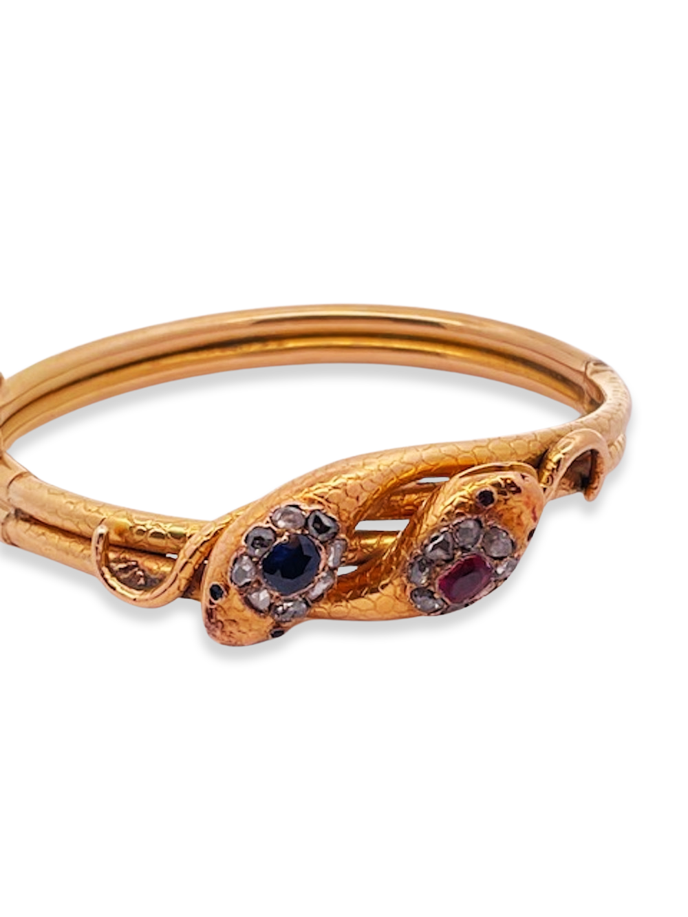 Antique Snake Bracelet Double head and body 18K 1880's