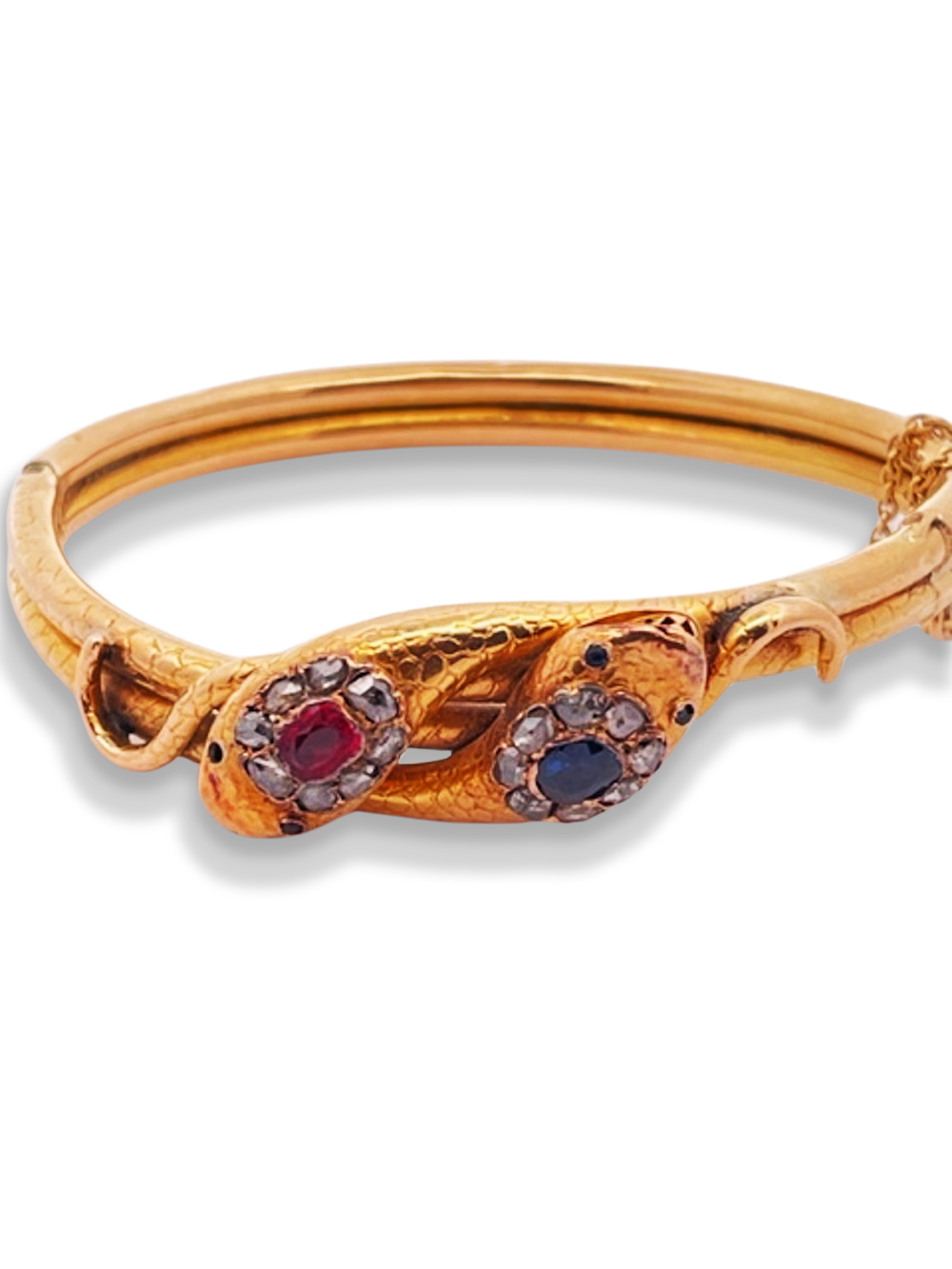 Antique Snake Bracelet Double head and body 18K 1880's