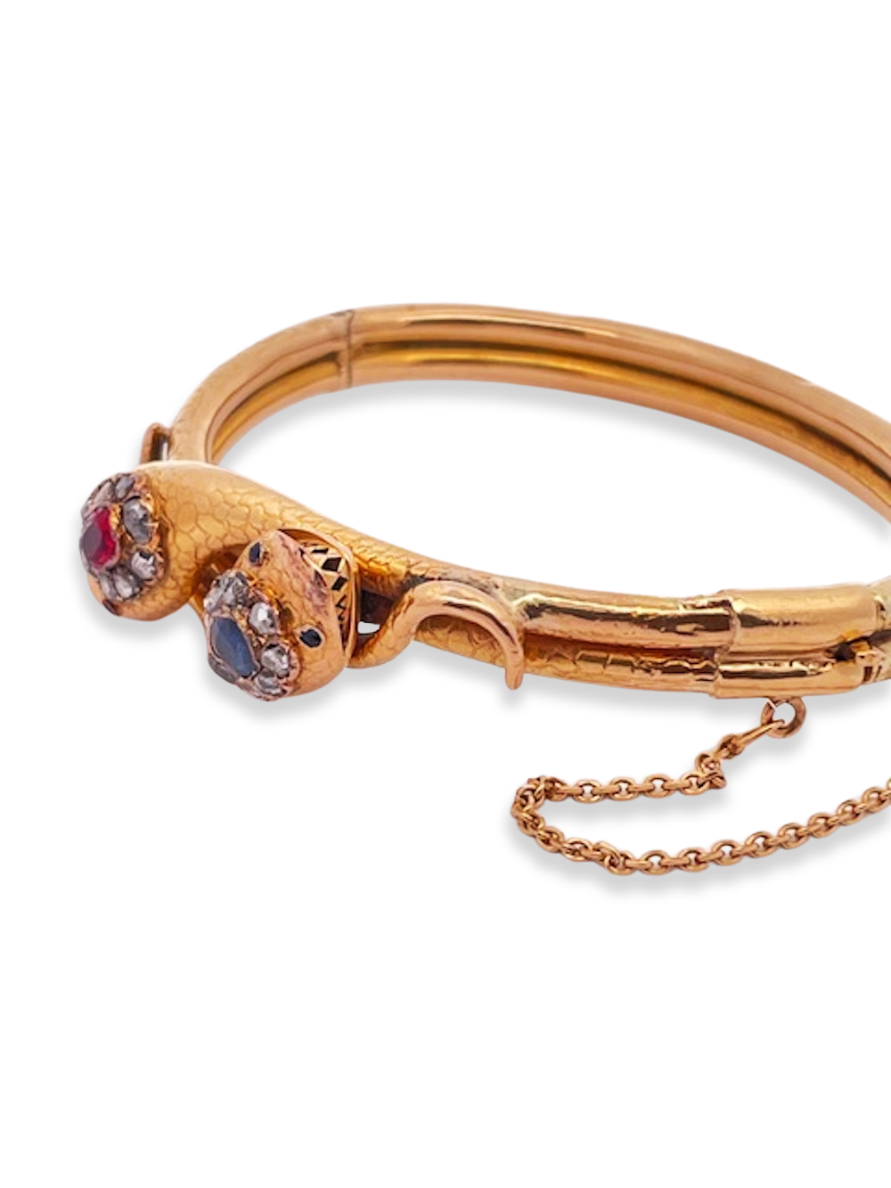 Antique Snake Bracelet Double head and body 18K 1880's