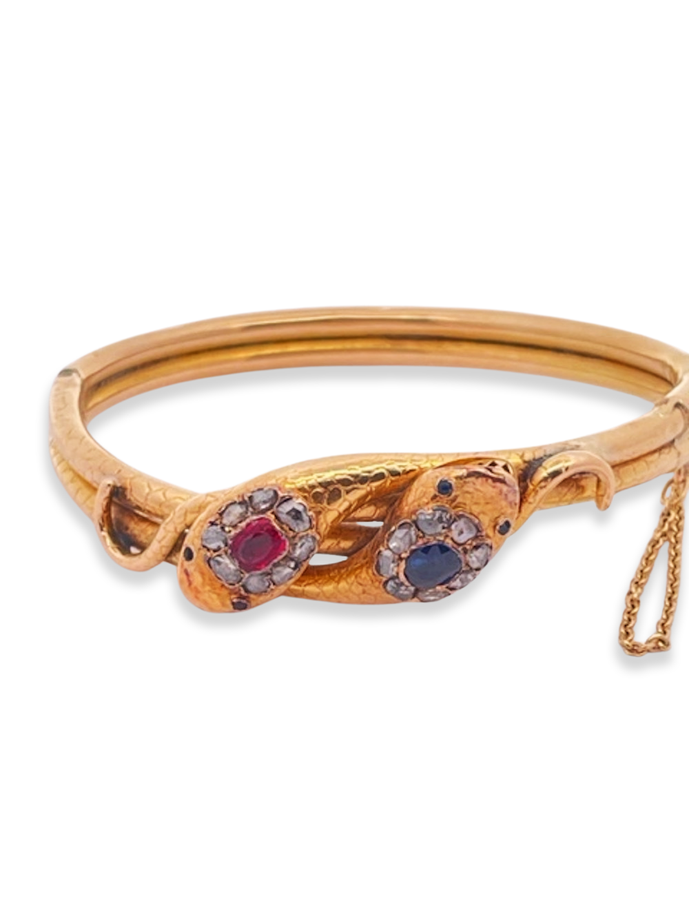 Antique Snake Bracelet Double head and body 18K 1880's