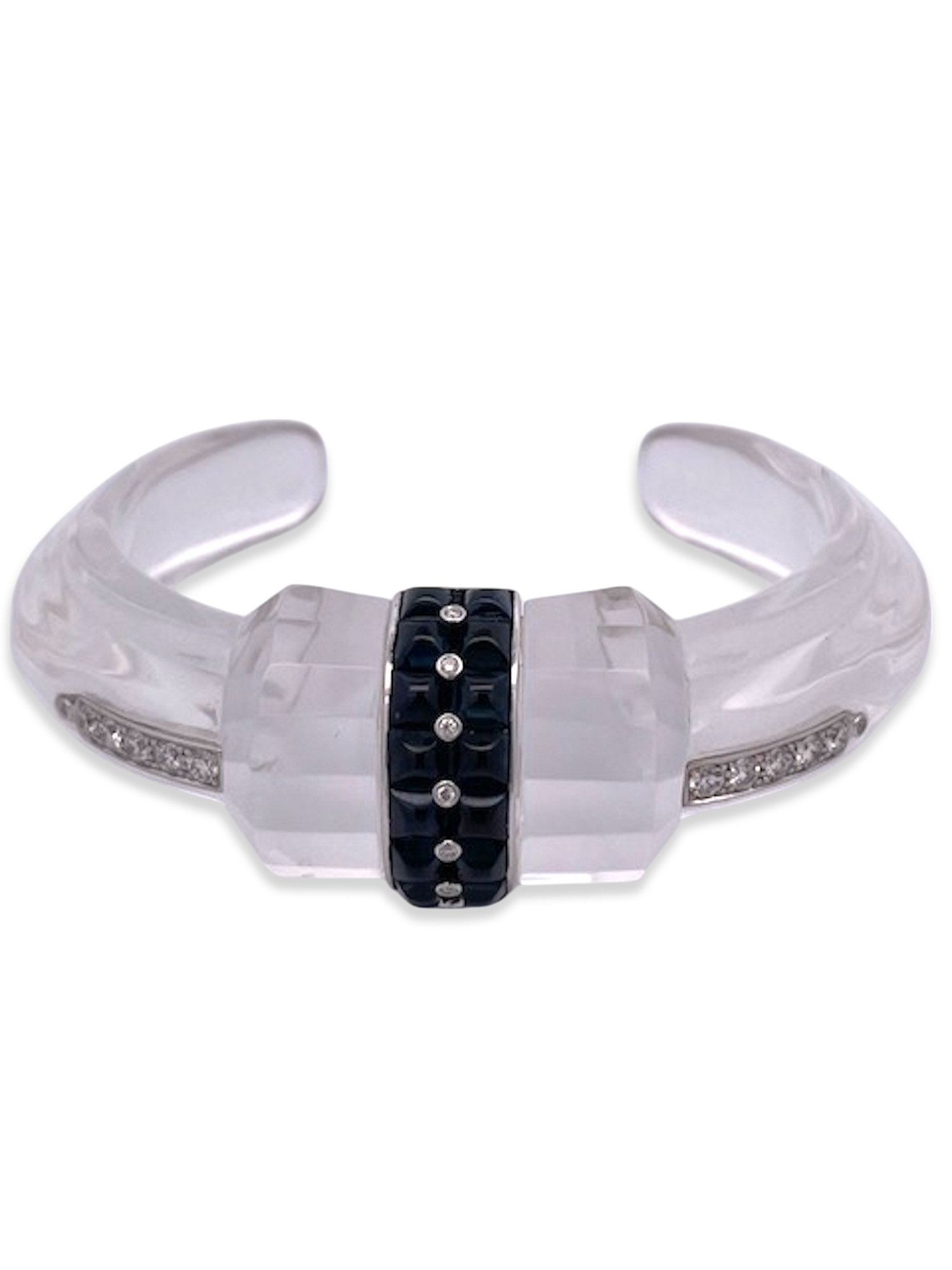 Rock Crystal Bracelet with Sapphires