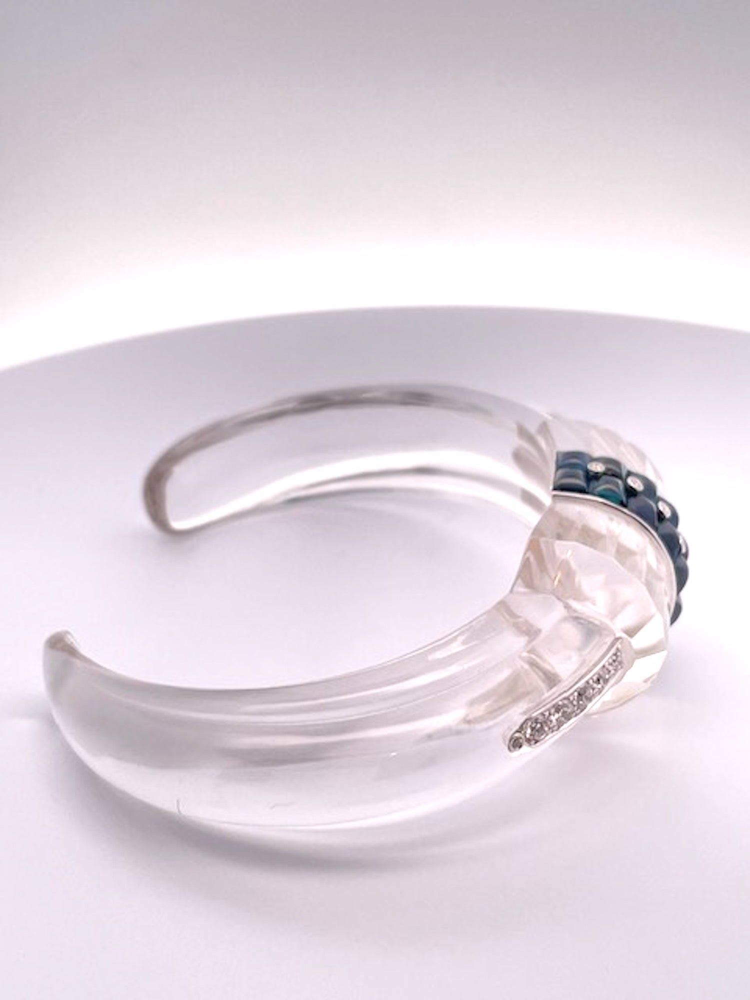 Rock Crystal Bracelet with Sapphires