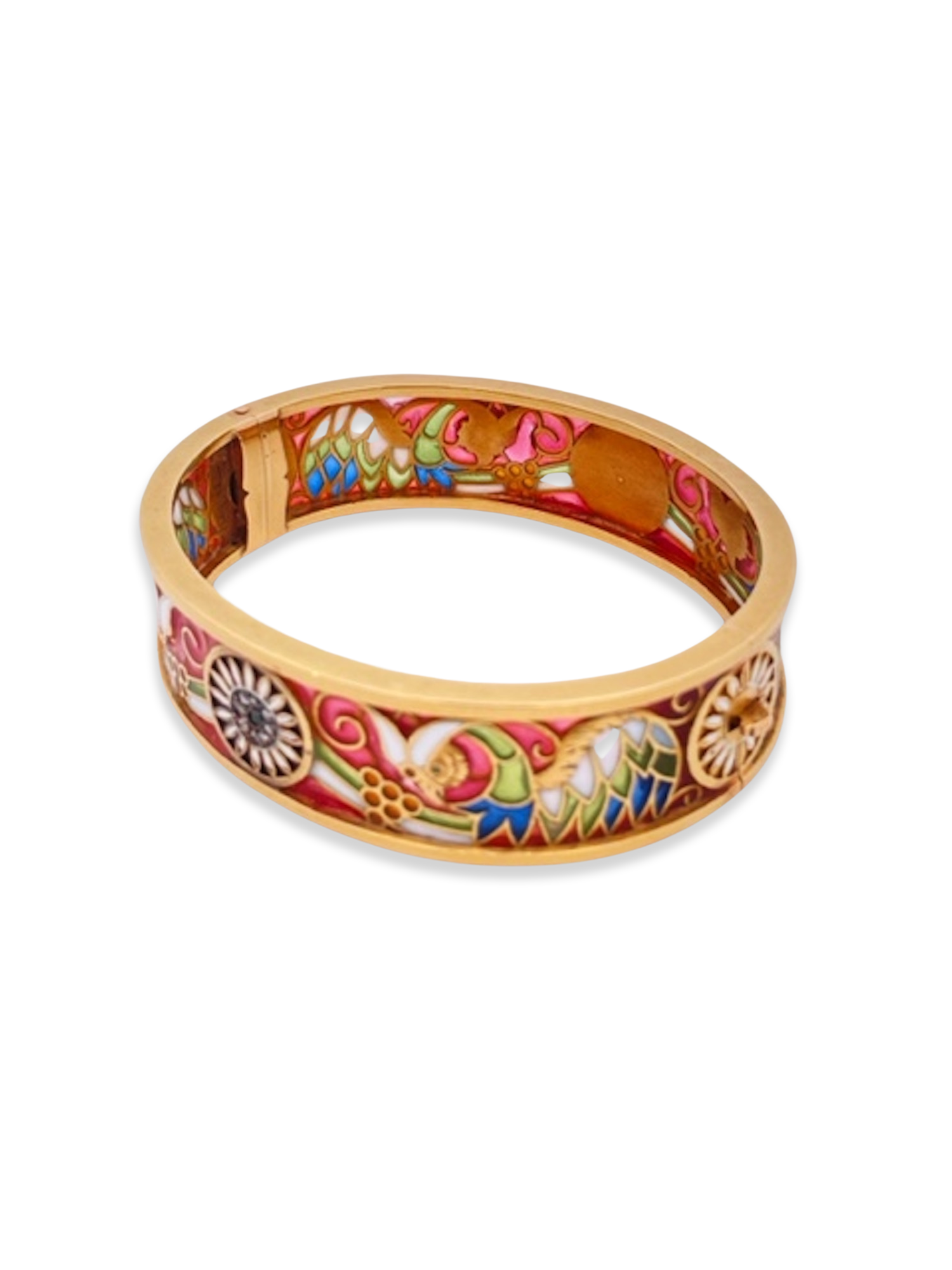 Masriera Y Carreras Plique a Jour Bracelet 18K