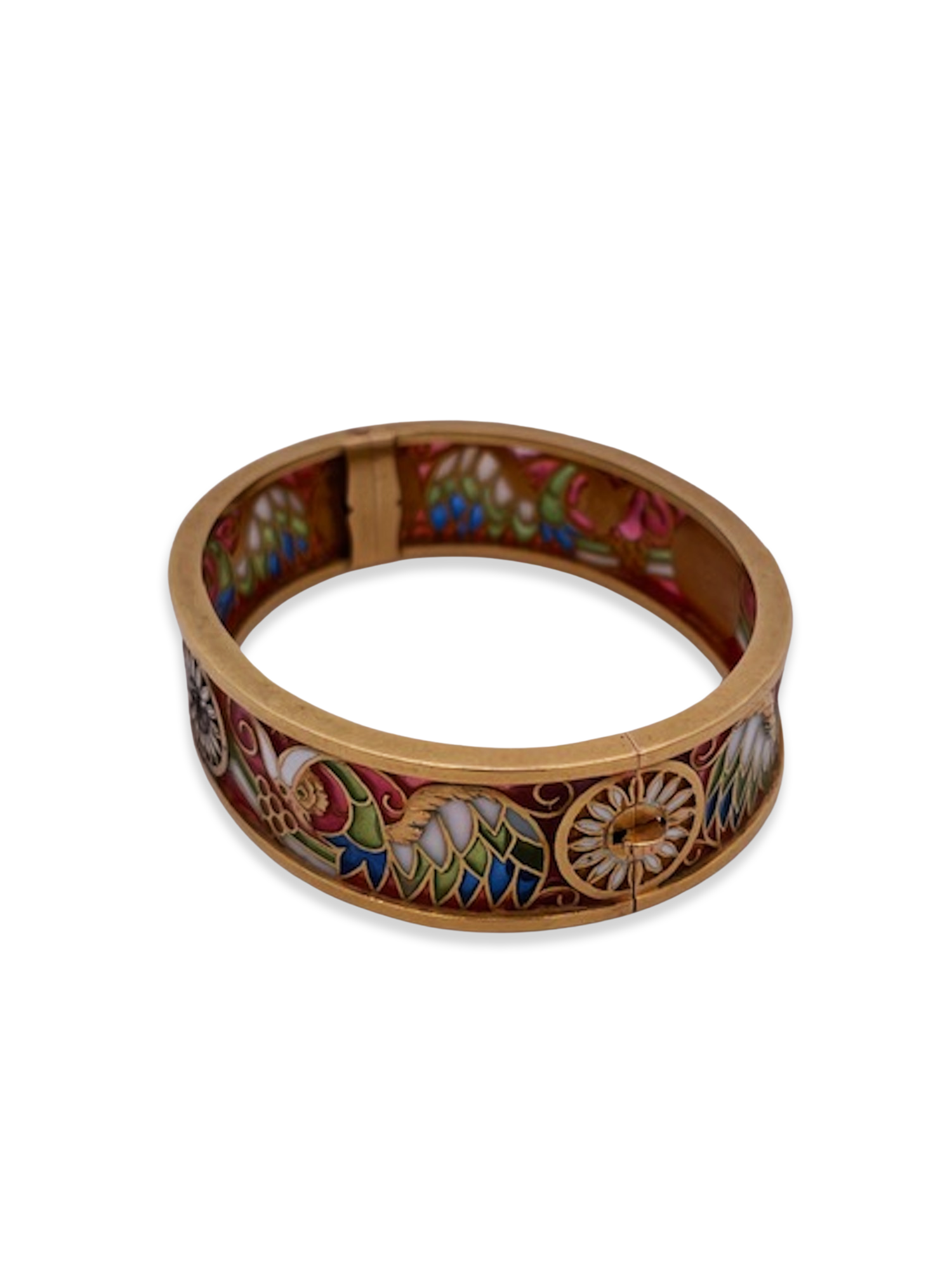 Masriera Y Carreras Plique a Jour Bracelet 18K