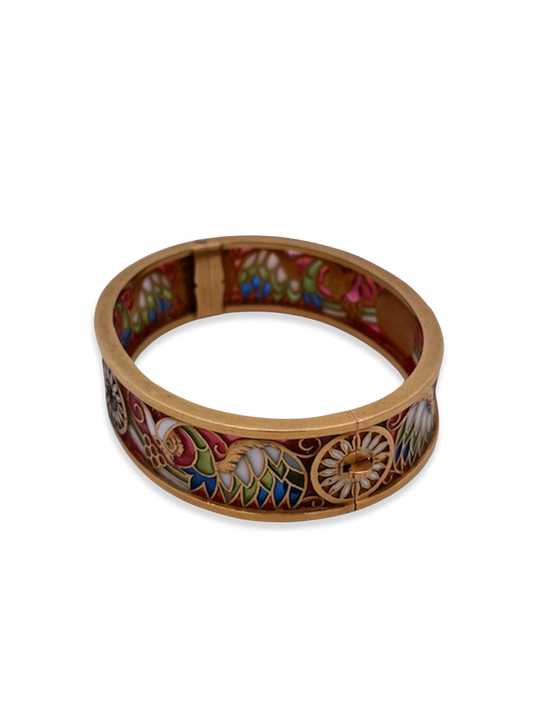 Masriera Y Carreras Plique a Jour Bracelet 18K