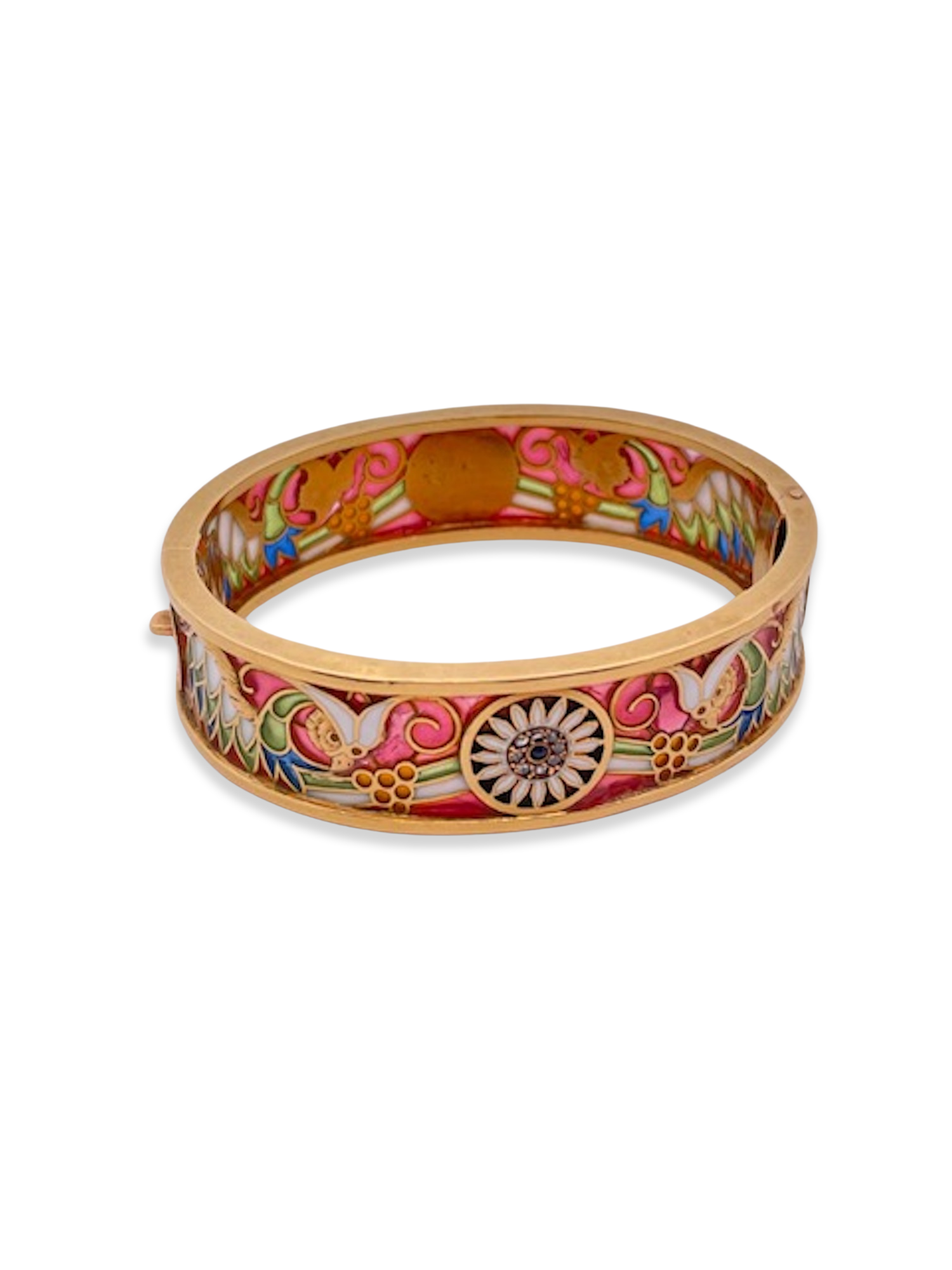 Masriera Y Carreras Plique a Jour Bracelet 18K