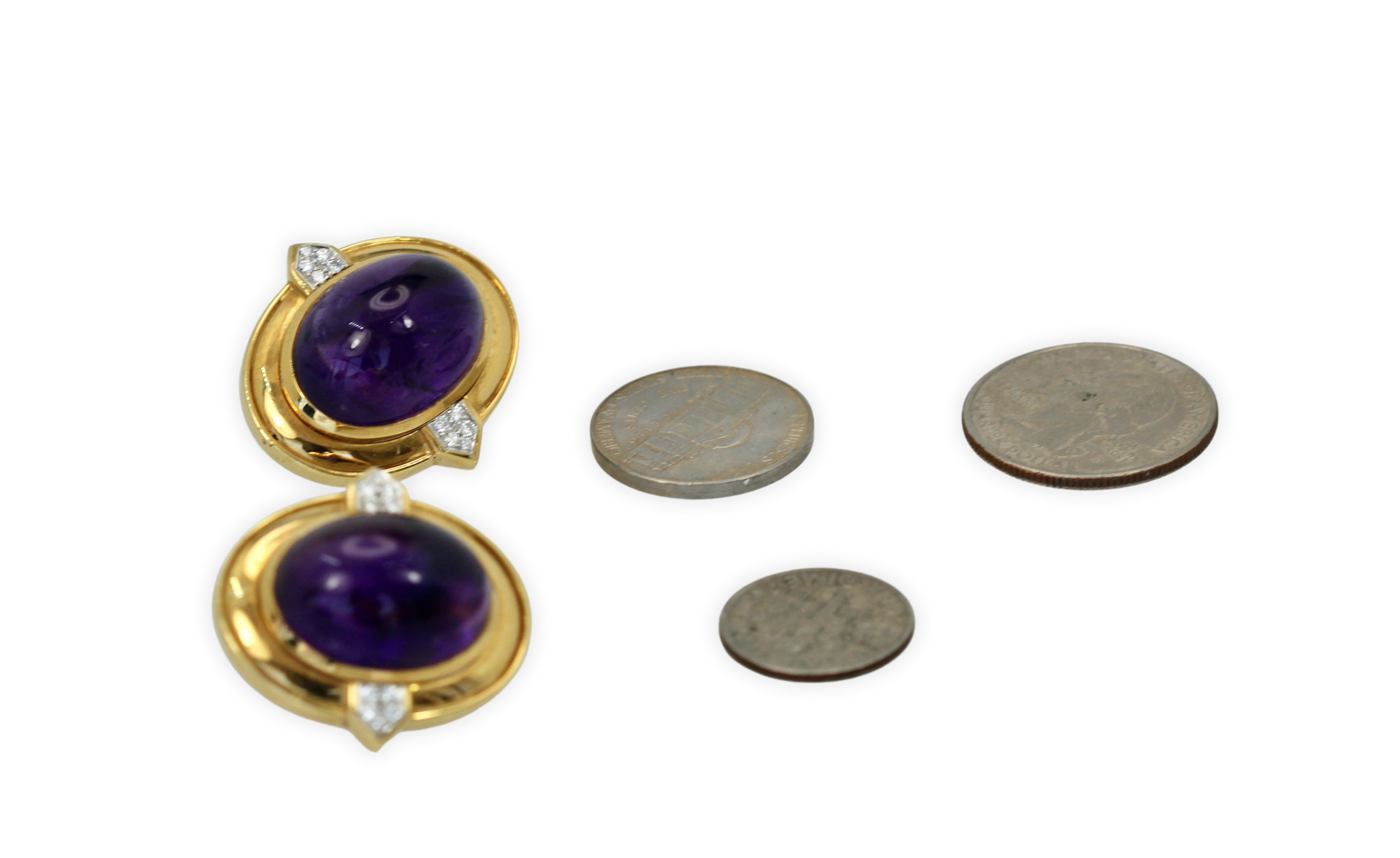 Webb 18K purple gemstone earrings

