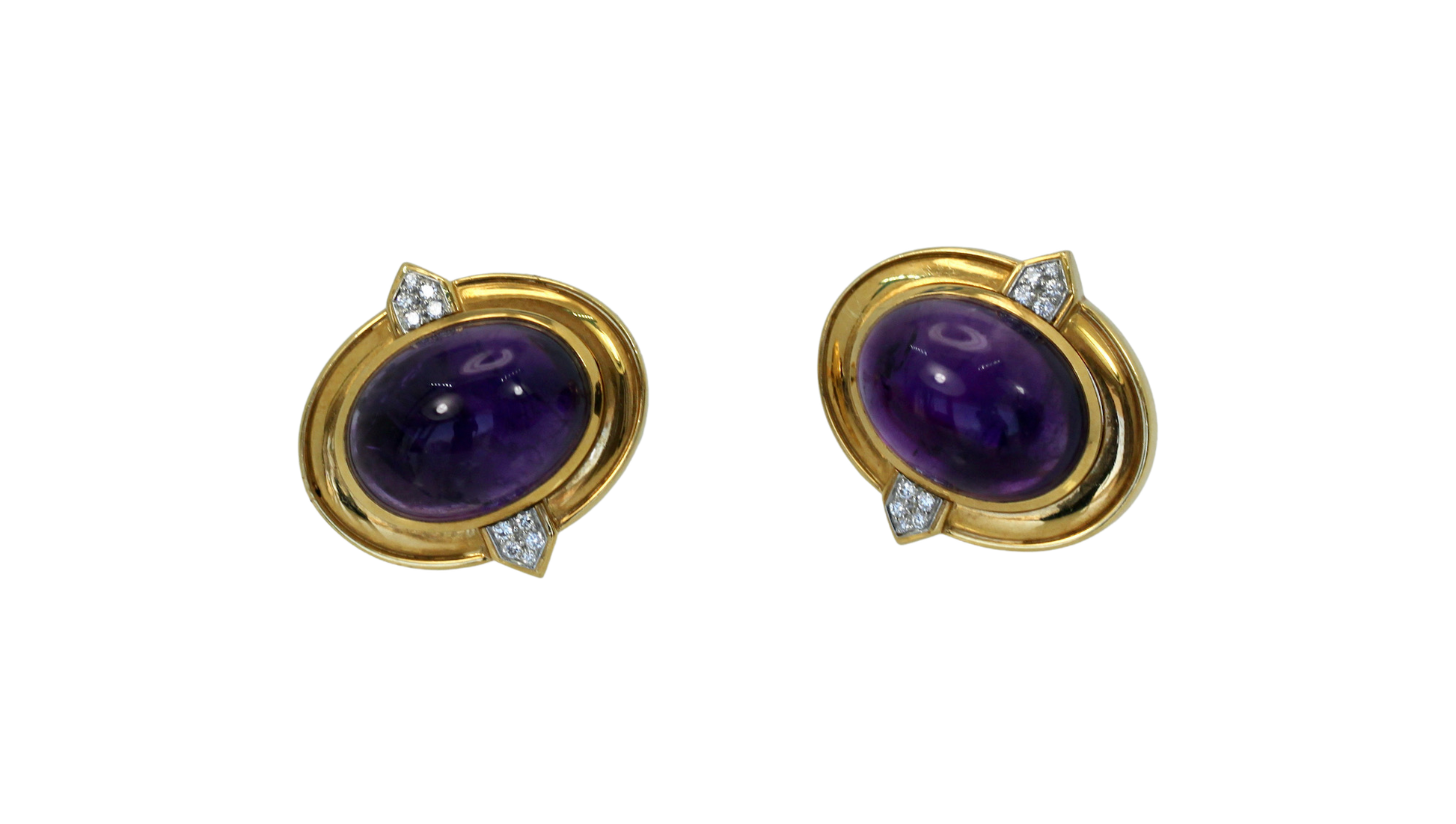 Webb 18K purple gemstone earrings

